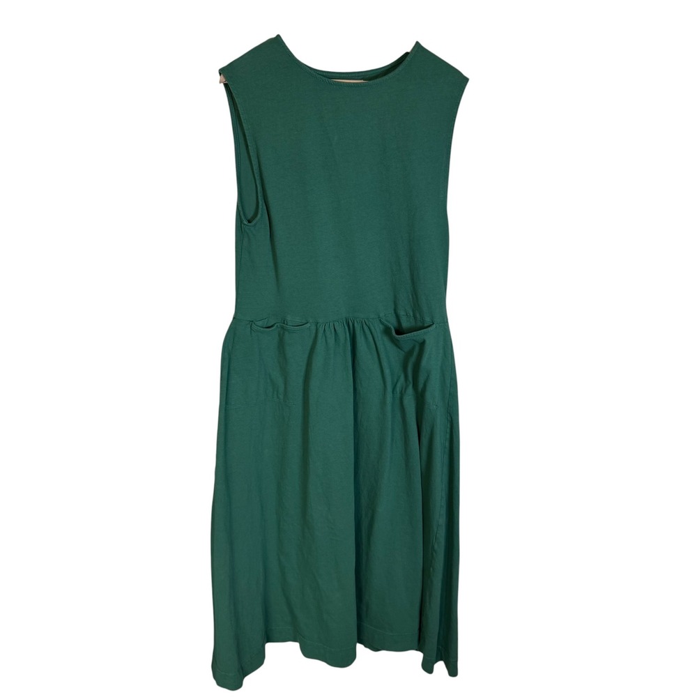 Free People Beach Midi Dress Women Small Green Excellent Sleeveless Boho Pockets
